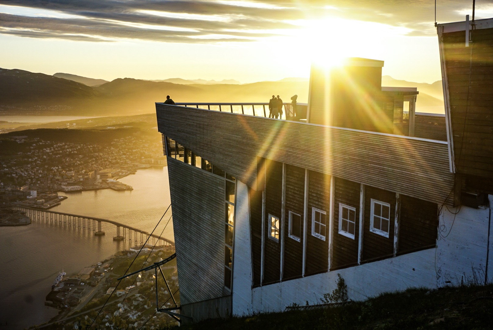 view from cable car in tromsø norway
