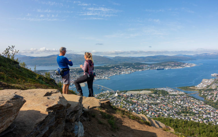 Utsikt over Tromsø fra den øverste delen av Sherpatrappa © Mats Hoel Johannessen