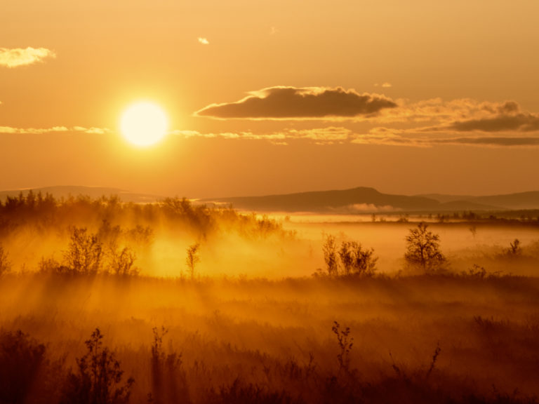 Midnight Sun over the Finnmark Plateau © Turgleder