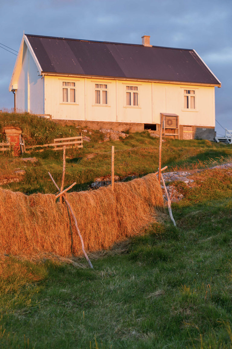 Hesjer og bedehus i kveldslys © Kathrine Sørgård