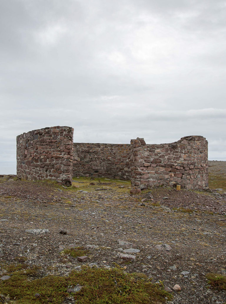 Walled defences at Point Kibergneset, the easternmost point of Norway's mainland © William Copeland