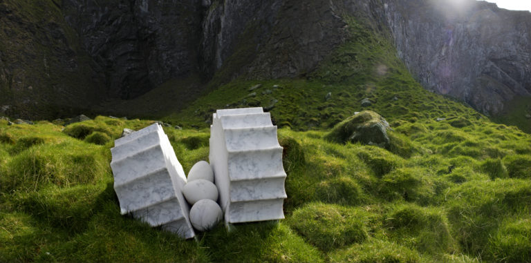 Artscapes Nordland, Il Nido (Reiret) at Røst. Artist: Luciano Fabro, Photo: Ernst Furuhatt / nordnorge.prod.dekodes.no
