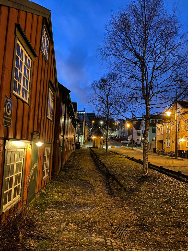 The houses on the left at the lower end of Nordre Tollbugate were the outbuildings of Skippergata 11. Here, the entire complex has been preserved, including the main house, outbuildings, and garden © Knut Hansvold
