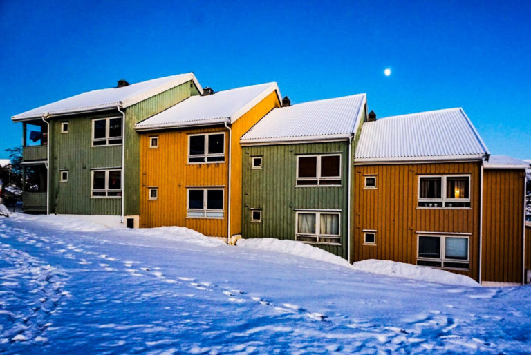 The two dormitory buildings on Mellomvegen in Tromsø were built in 1955 and designed by C Thune Larsen's architectural office in Oslo © Knut Hansvold